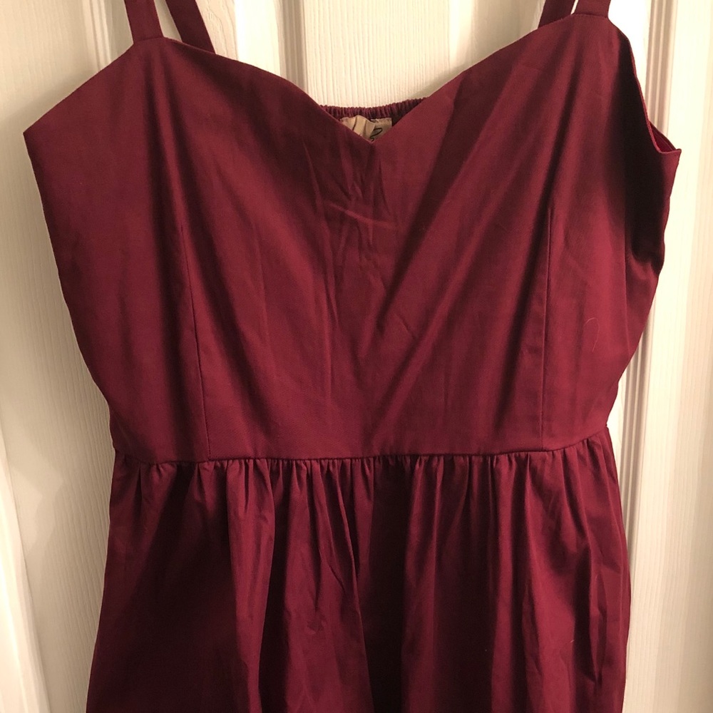 Burgundy Lindy Bop Swinger Dress and Balero